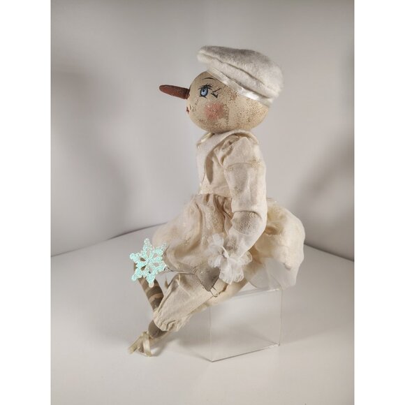 Joe Spencer Gathered Traditions Doll Winter Pixie Marie Snow Woman Person w/tag - Picture 5 of 11